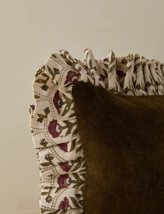 Oreiller en velours Alberta