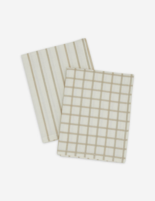 Torchons à vaisselle teints en fil Essential (lot de 2) par Hawkins New York