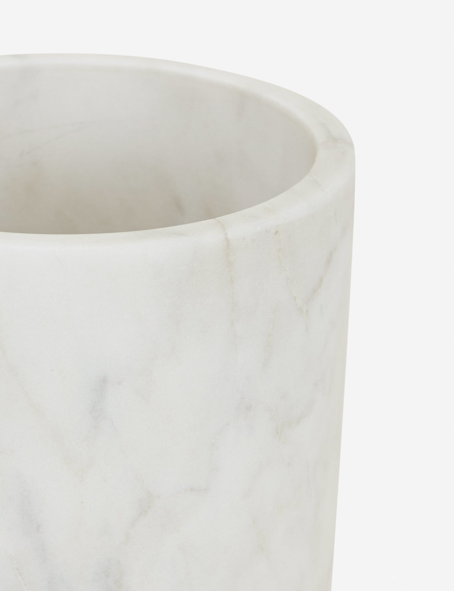 Bidon utilitaire simple en marbre par Hawkins New York