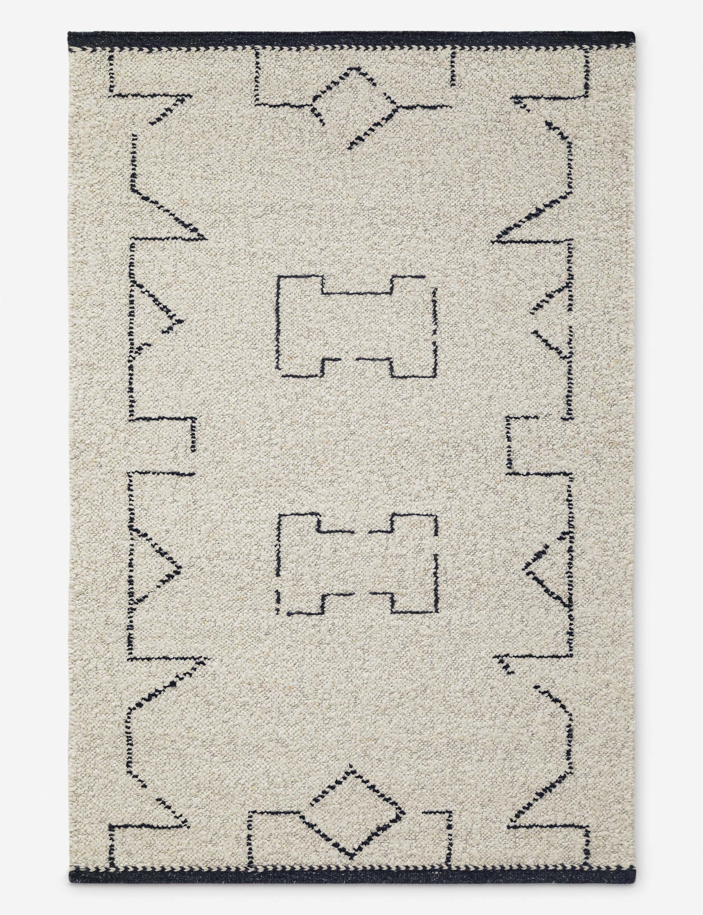 Tapis en laine tissé à plat Ciera