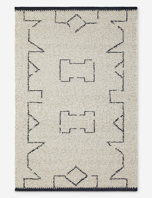 Tapis en laine tissé à plat Ciera