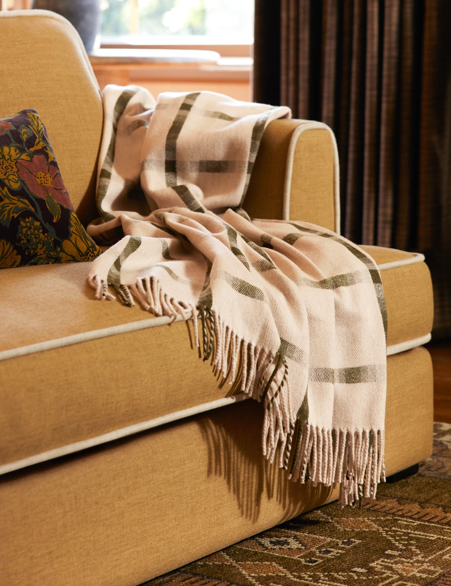 Jeté en laine d'agneau Atwood