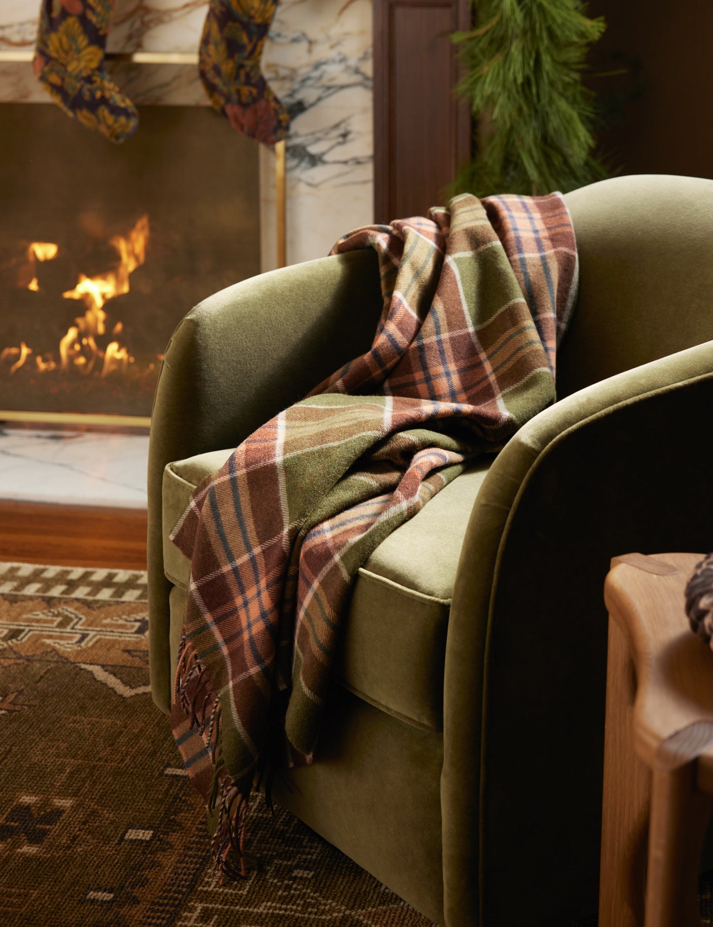 Jeté en laine d'agneau Holm