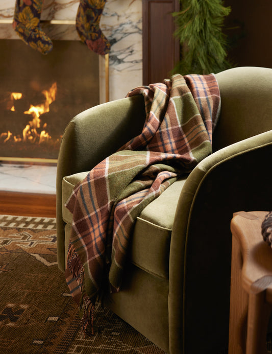 Jeté en laine d'agneau Holm