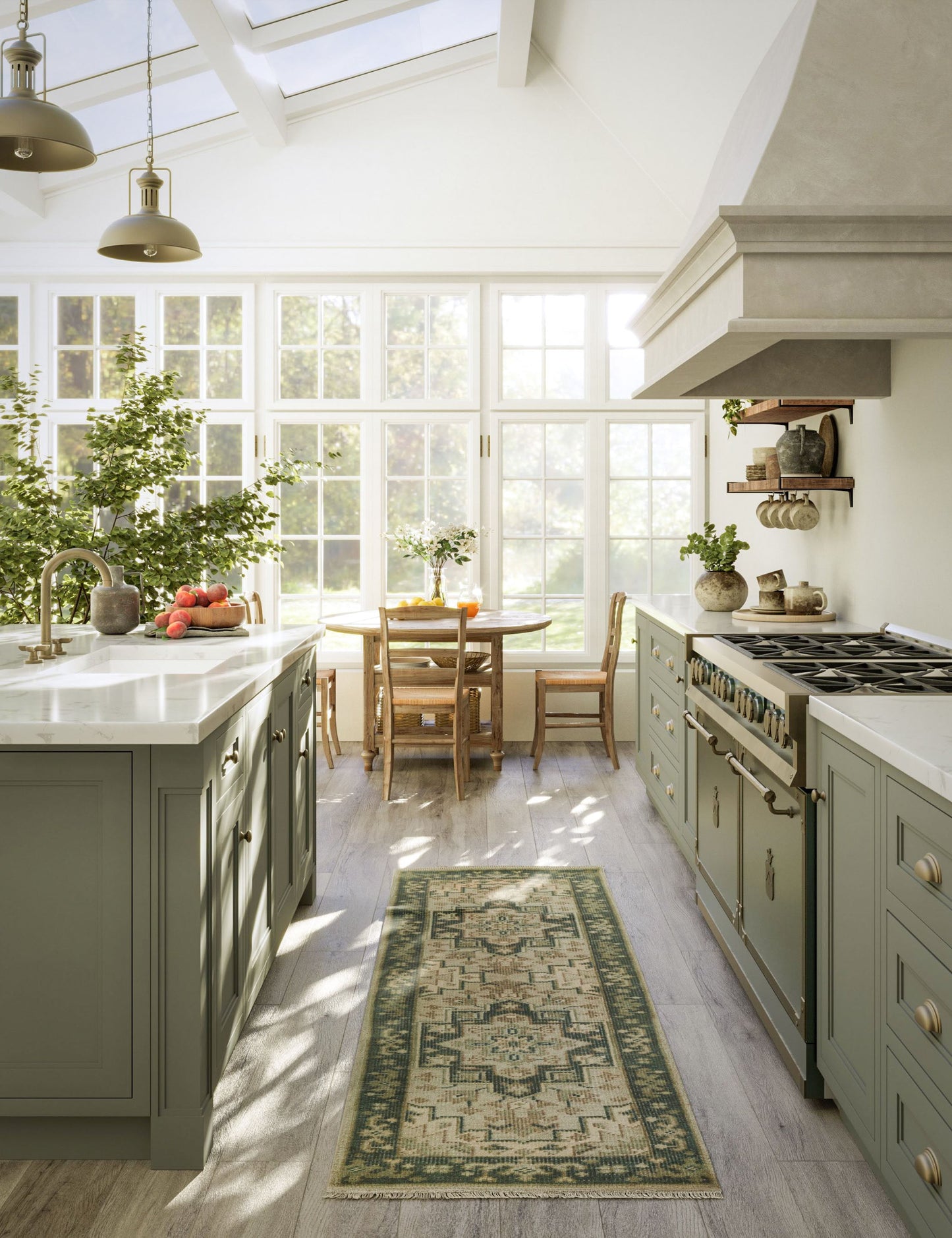 Tapis en laine noué à la main Isandro