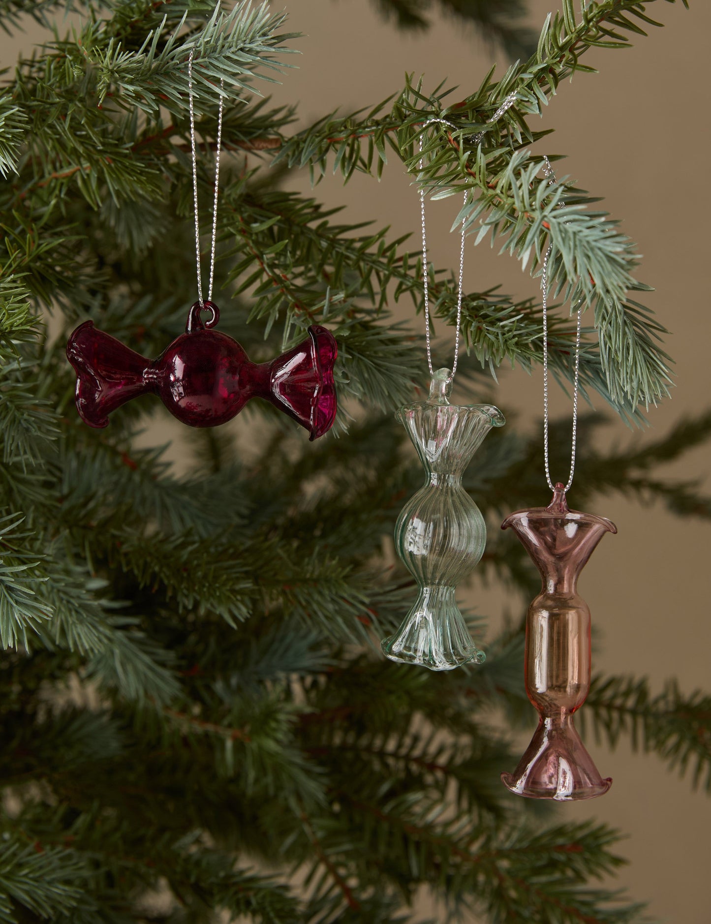 Ornement en verre Dulcie (lot de 3)