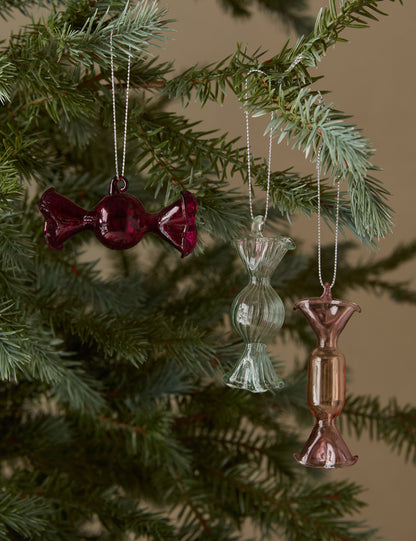 Ornement en verre Dulcie (lot de 3)