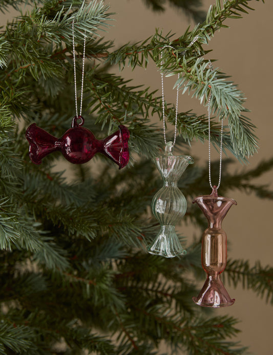 Ornement en verre Dulcie (lot de 3)