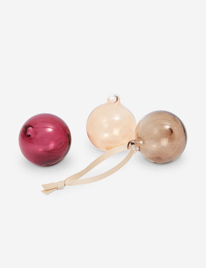 Boules de Noël en verre (lot de 3) par Ferm Living