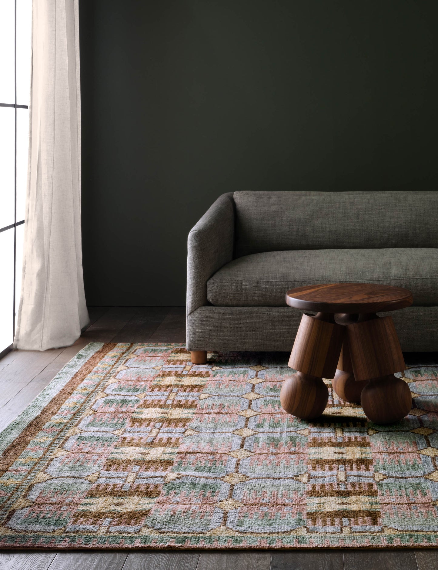 Tapis en laine noué à la main Ilse