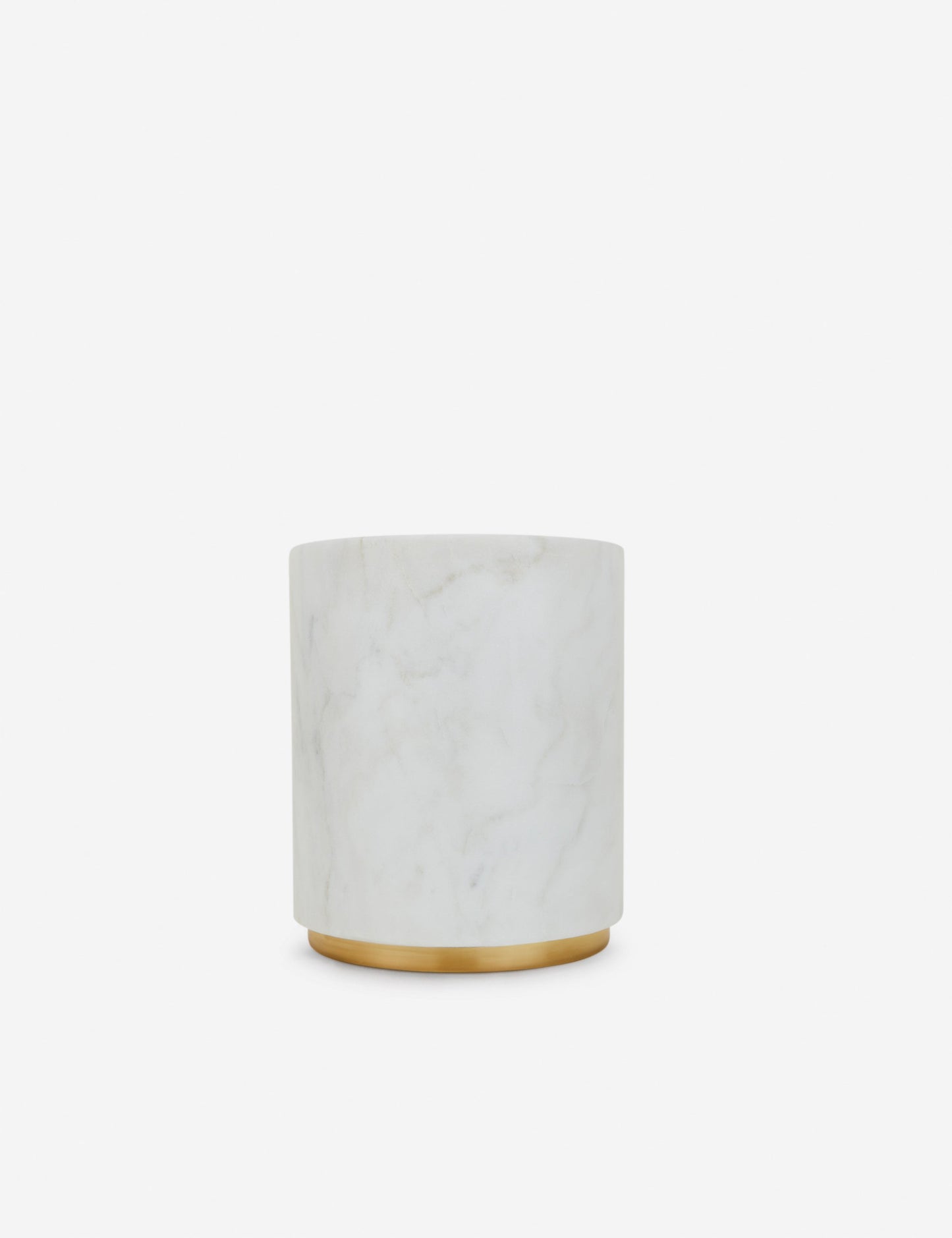 Bidon utilitaire simple en marbre par Hawkins New York