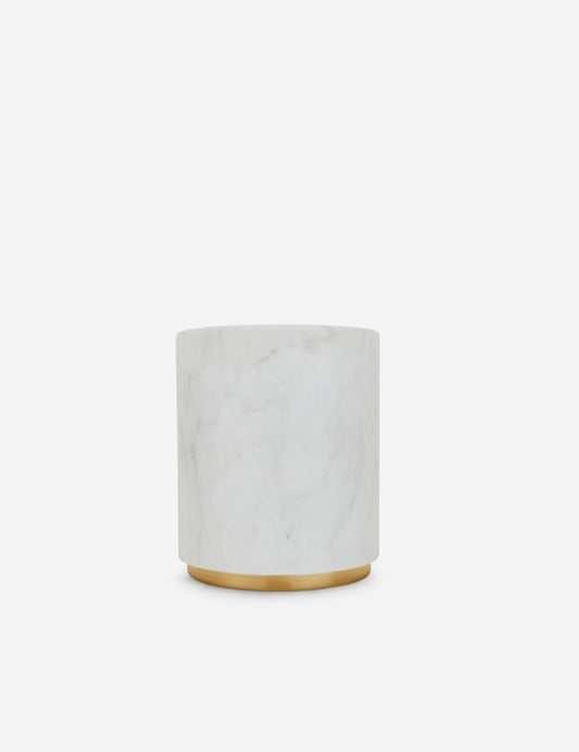 Bidon utilitaire simple en marbre par Hawkins New York