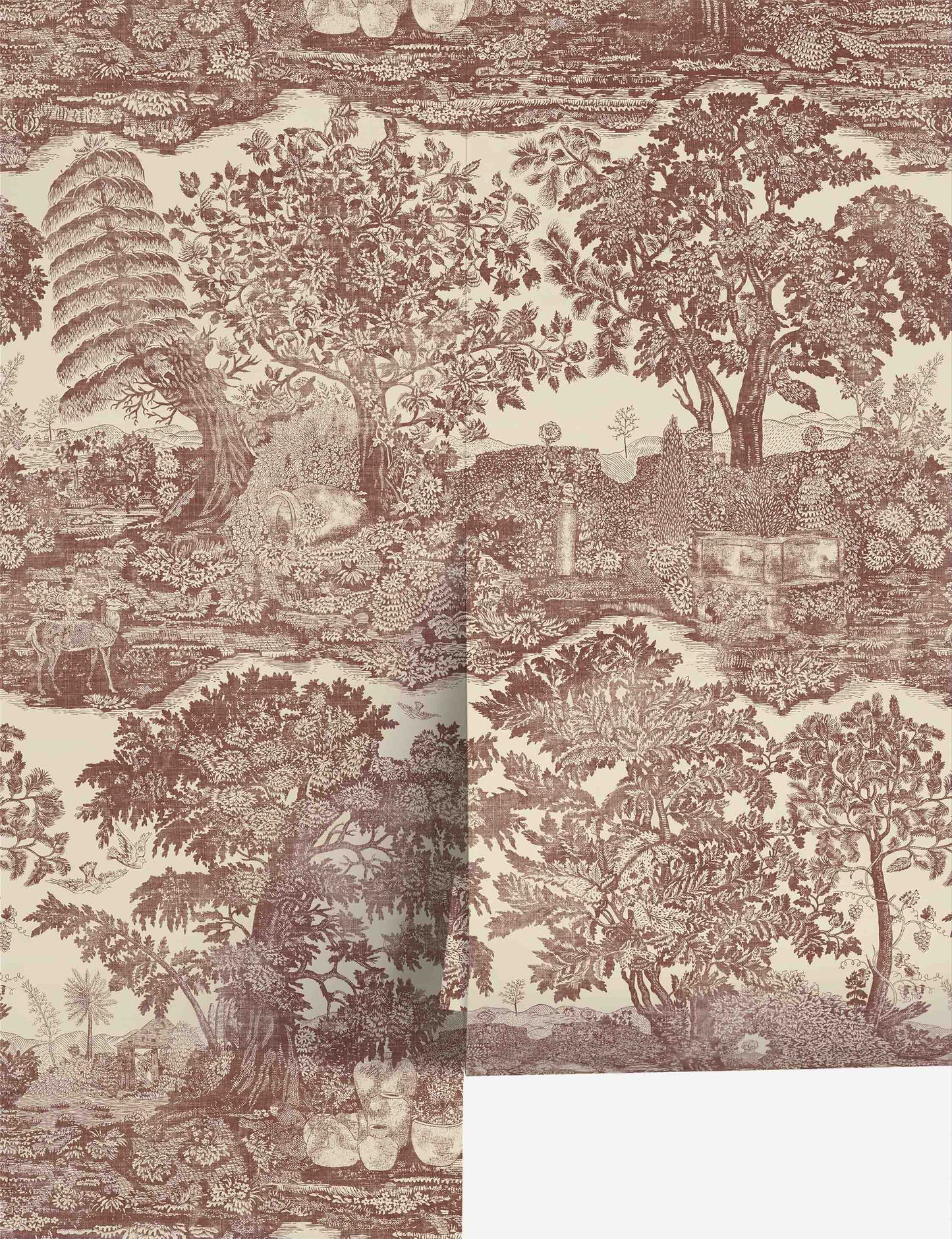 Papier peint Highgrove Toile par Sanderson