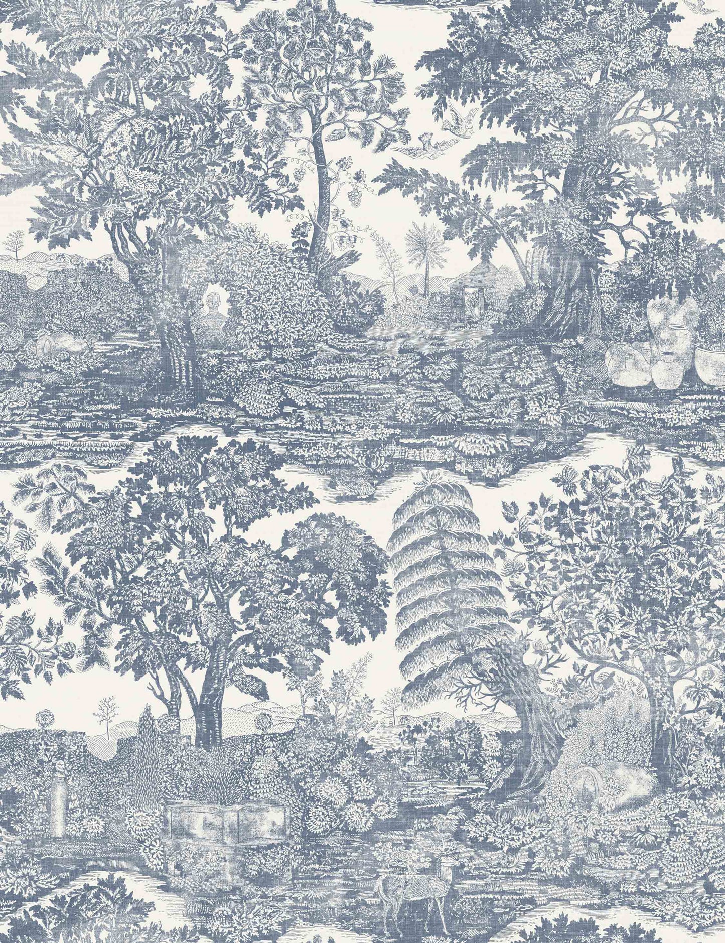 Papier peint Highgrove Toile par Sanderson
