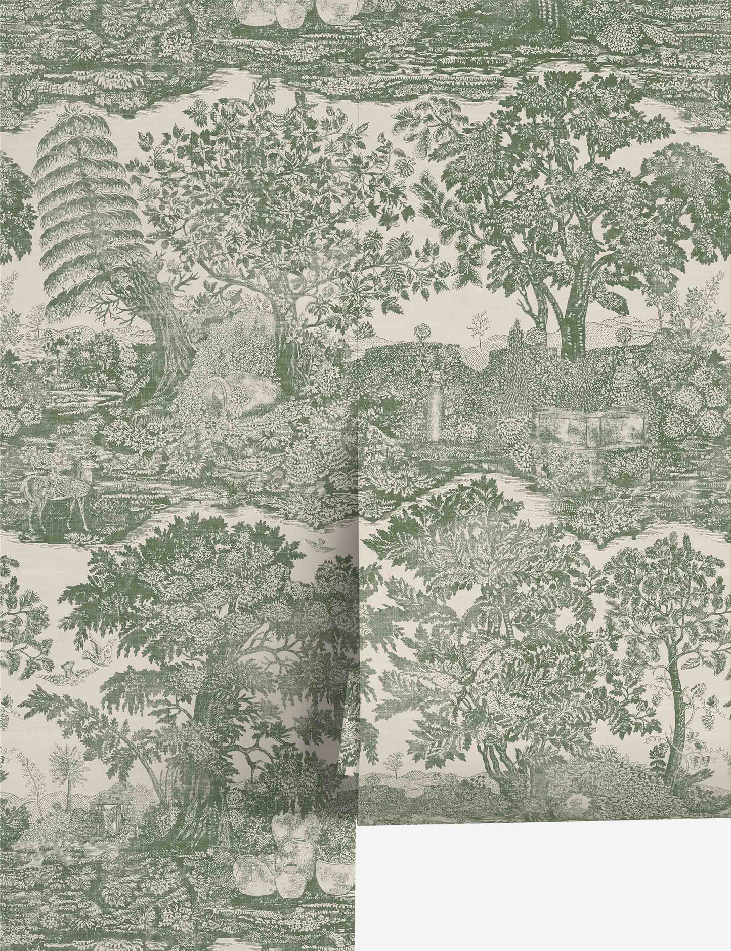 Papier peint Highgrove Toile par Sanderson