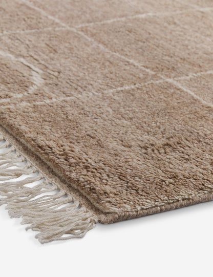 Tapis en laine noué à la main à grille irrégulière par Sarah Sherman Samuel