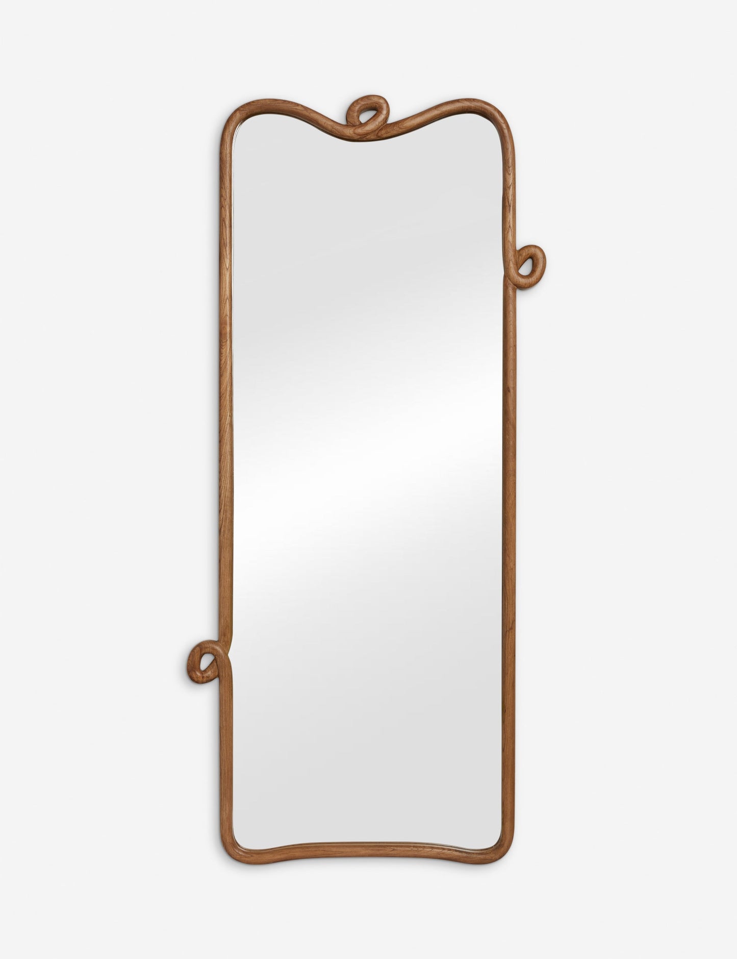 Miroir pleine longueur en bois bouclé par Sarah Sherman Samuel