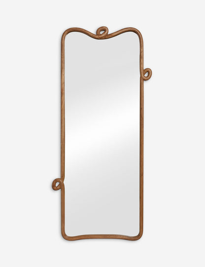 Miroir pleine longueur en bois bouclé par Sarah Sherman Samuel