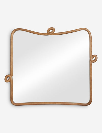 Miroir de cheminée en bois bouclé par Sarah Sherman Samuel