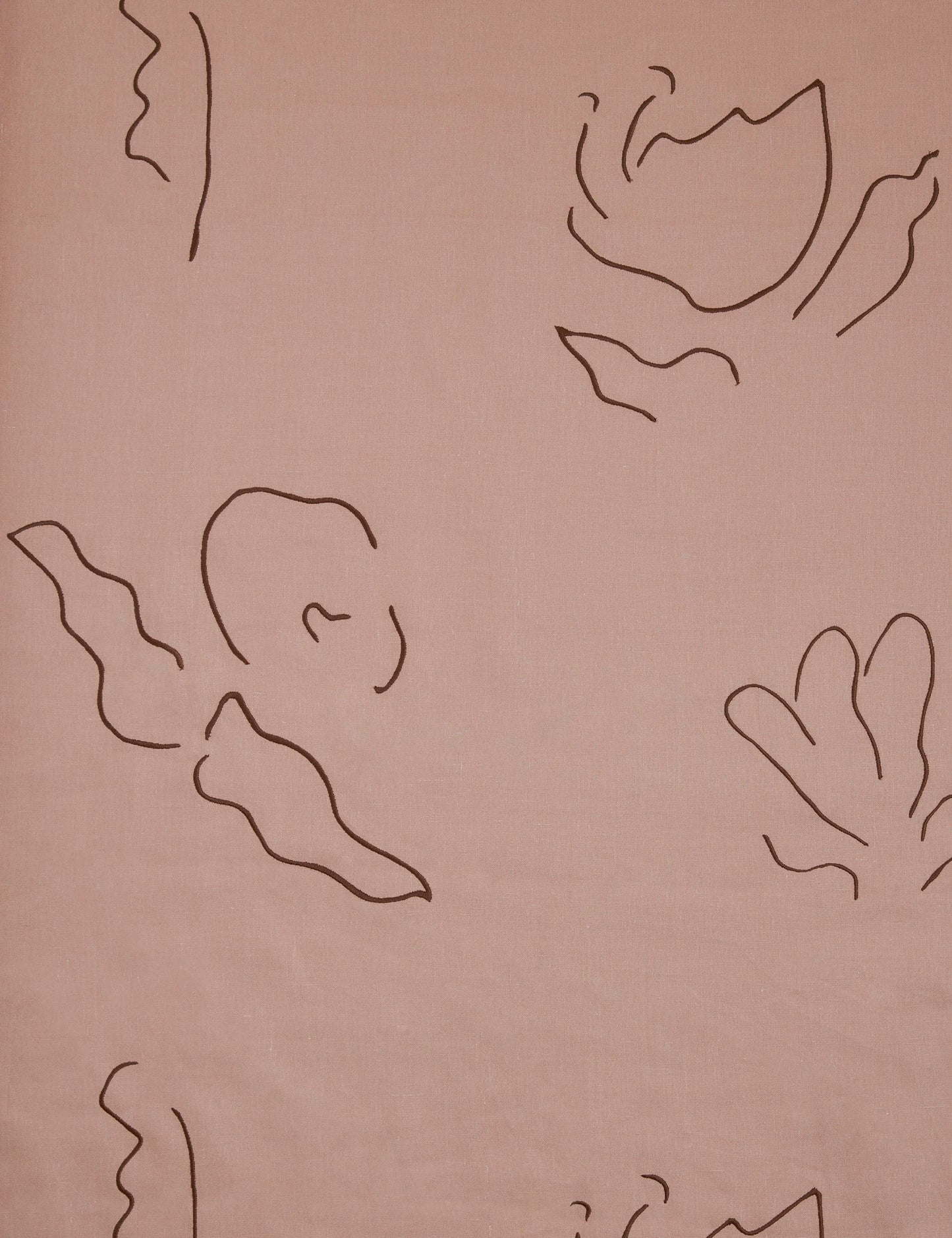 Tissu en lin brodé Narsi par Sarah Sherman Samuel