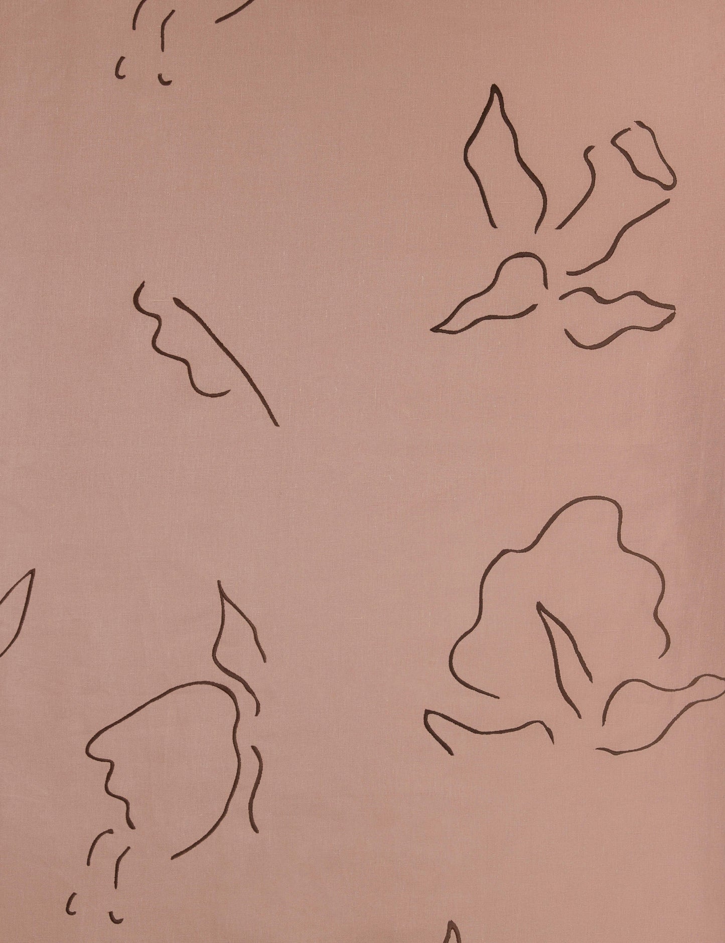 Tissu en lin brodé Narsi par Sarah Sherman Samuel