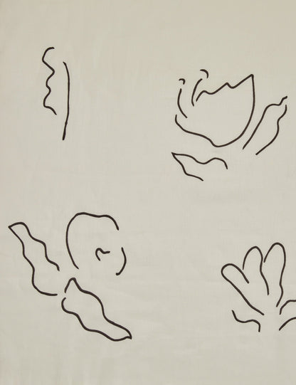 Tissu en lin brodé Narsi par Sarah Sherman Samuel