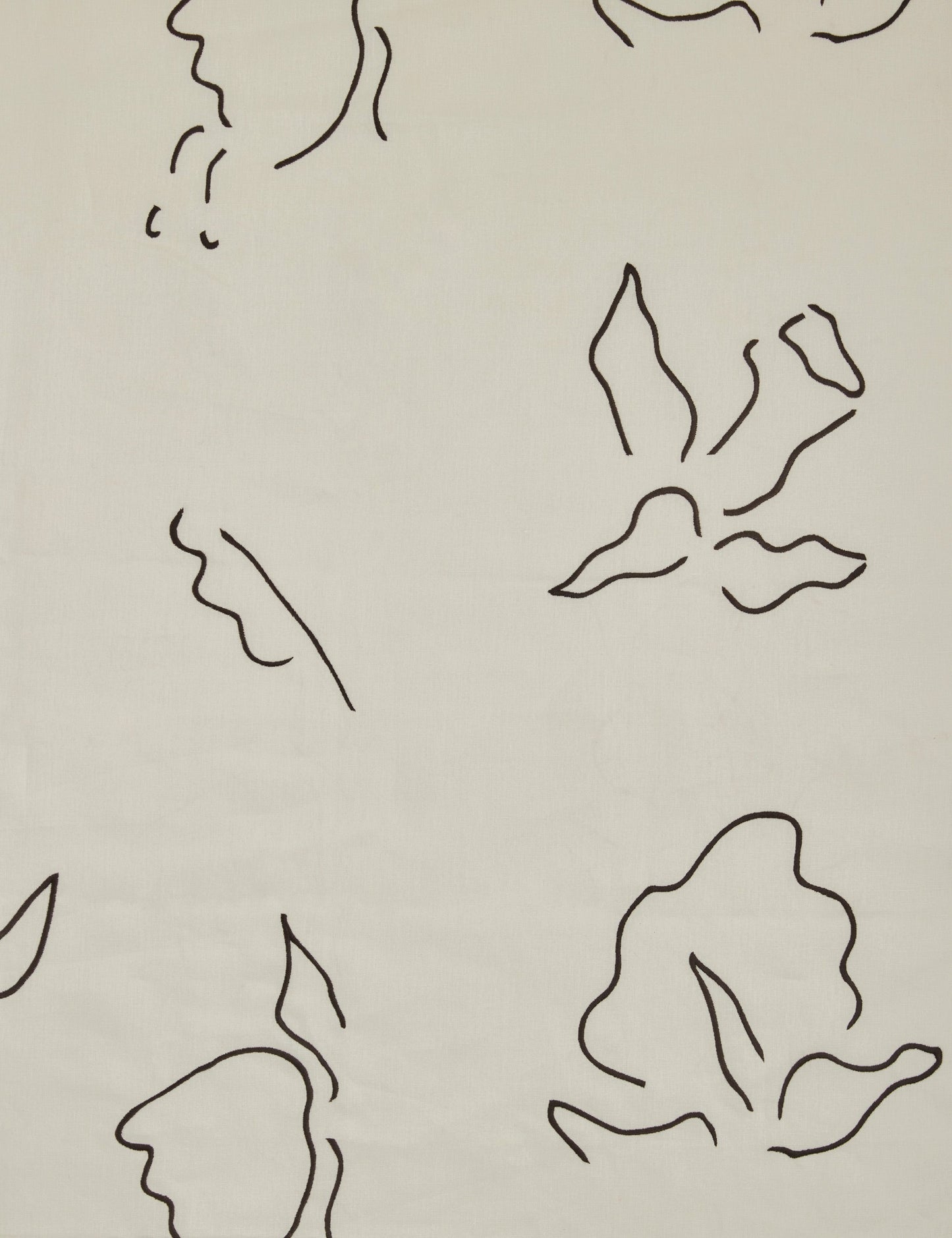 Tissu en lin brodé Narsi par Sarah Sherman Samuel