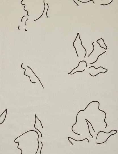 Tissu en lin brodé Narsi par Sarah Sherman Samuel