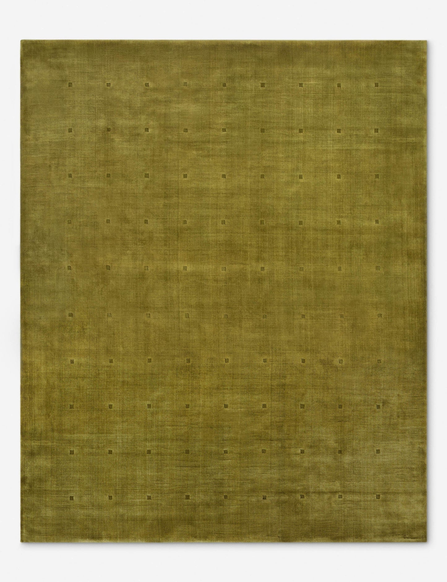 Échantillon de tapis en viscose tissé à la main Nelio, Chartreuse par Sarah Sherman Samuel 12 x 12