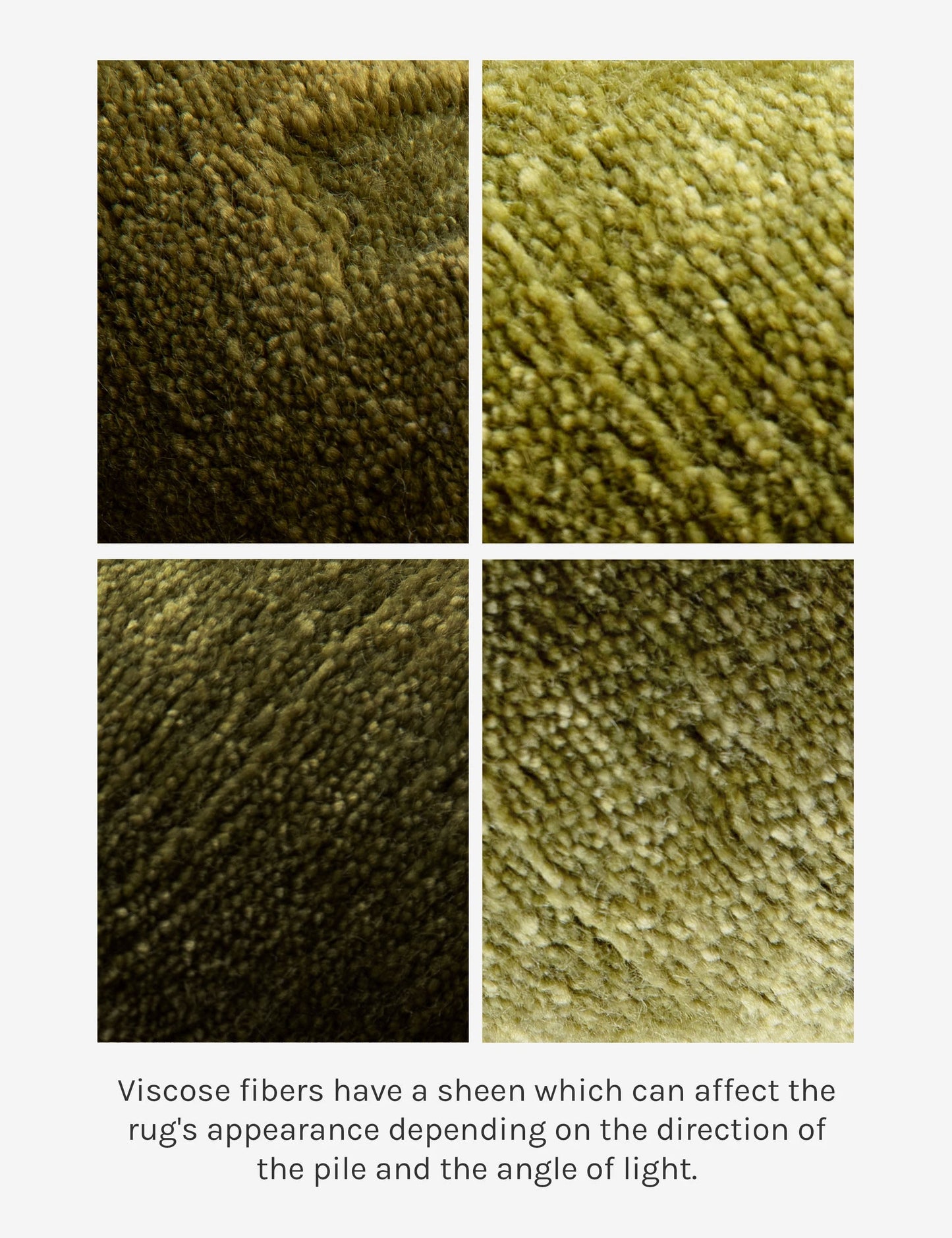 Échantillon de tapis en viscose tissé à la main Nelio, Chartreuse par Sarah Sherman Samuel 12 x 12