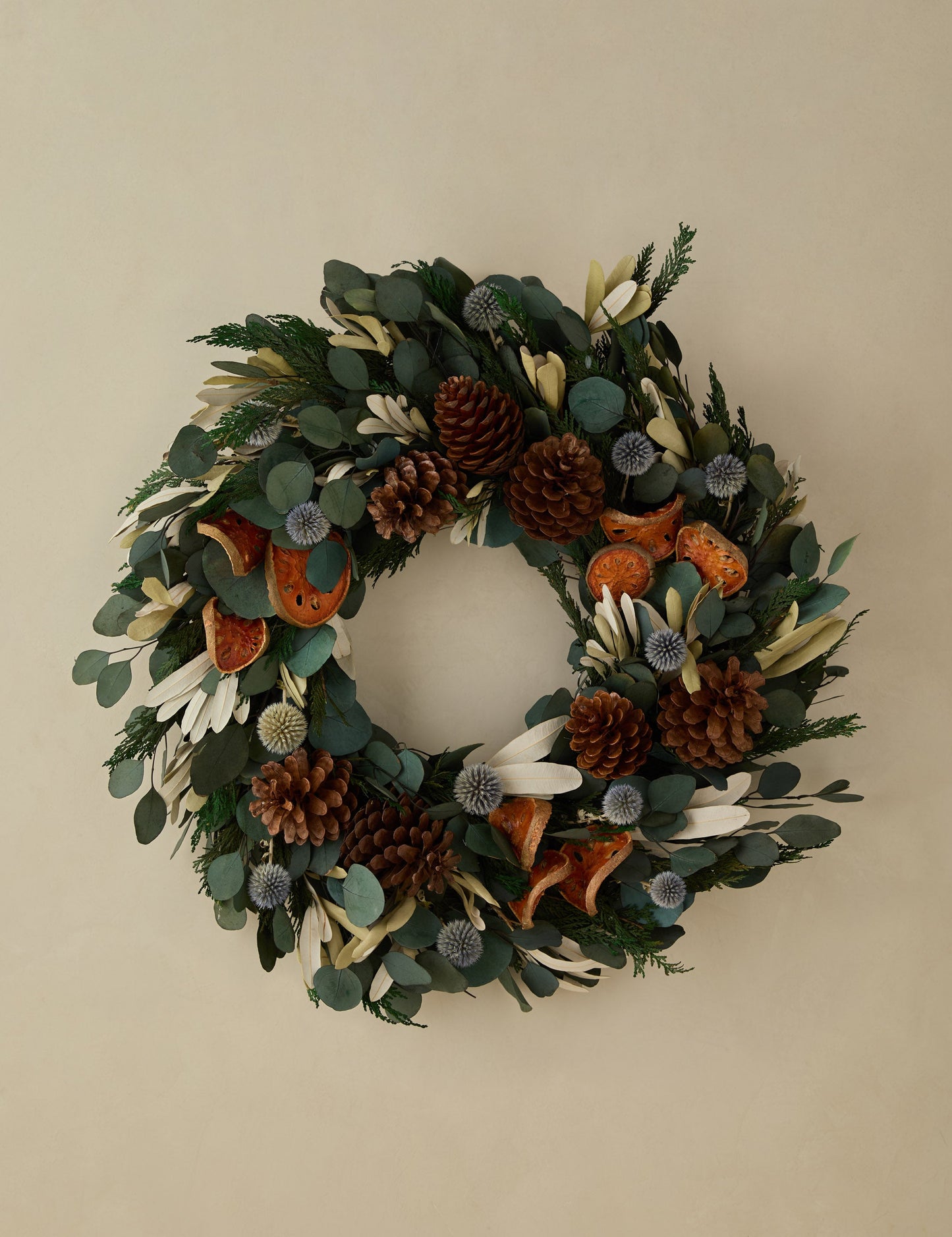 Couronne de coings et de cèdres préservés