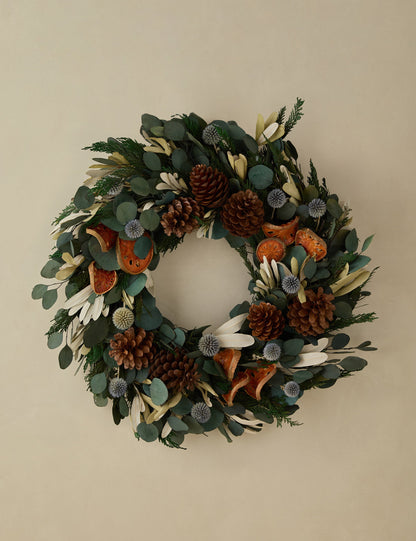 Couronne de coings et de cèdres préservés