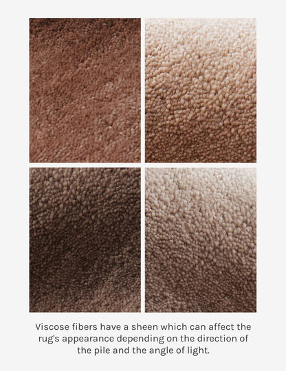 Échantillon de tapis en viscose tissé à la main Rajaa, Blush par Sarah Sherman Samuel 12 x 12