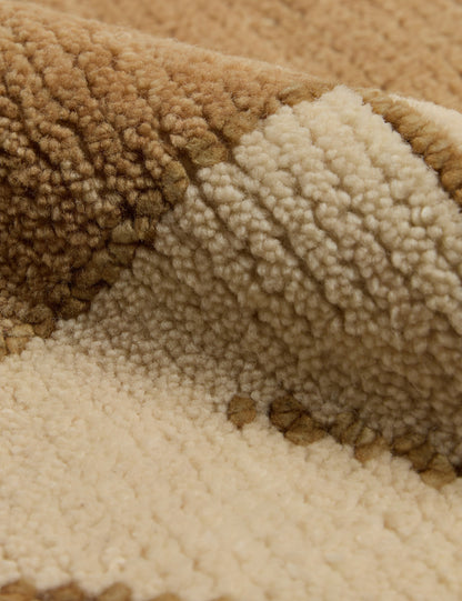 Échantillon de tapis en laine noué à la main Stansby, naturel par Jake Arnold, 12 x 12