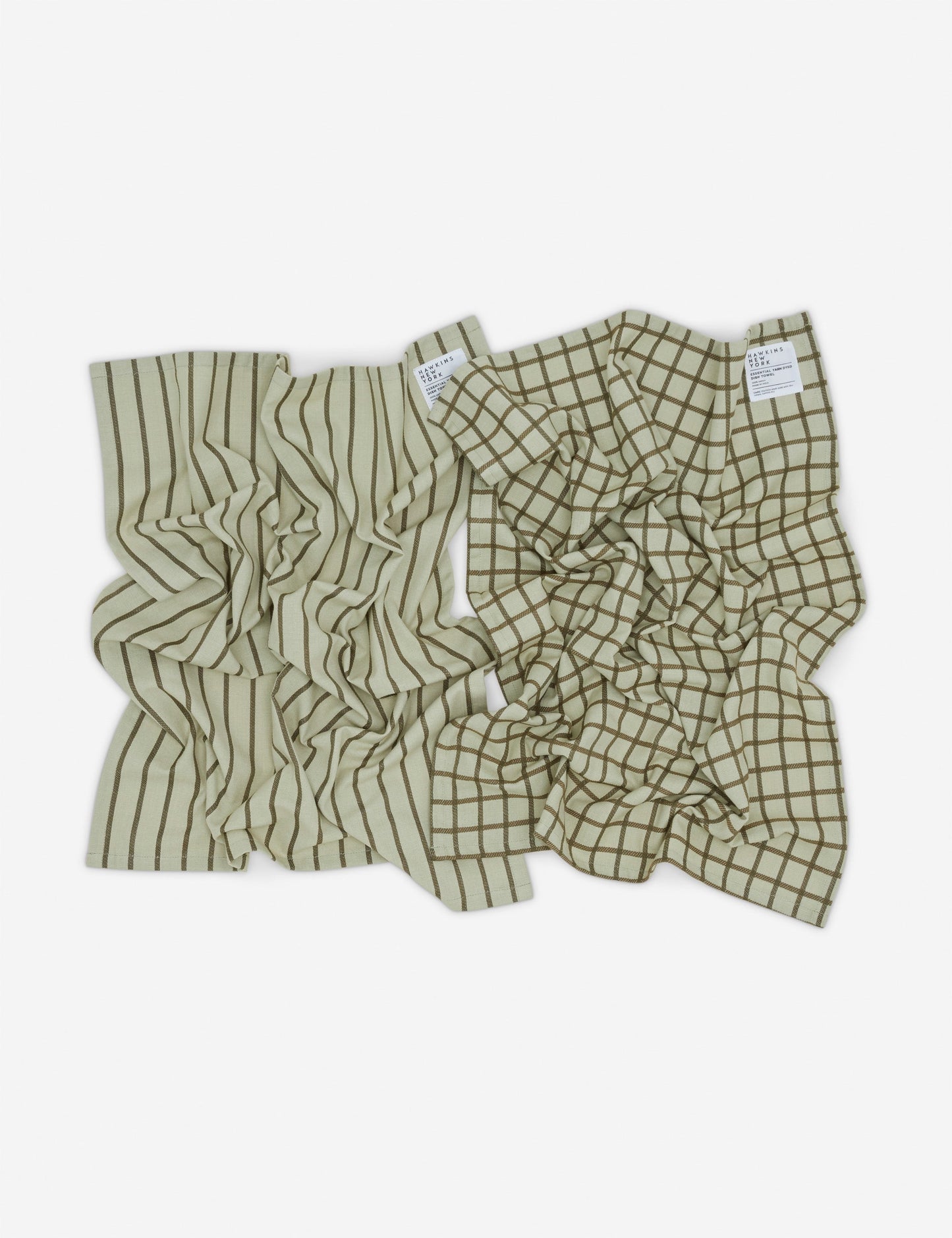 Torchons à vaisselle teints en fil Essential (lot de 2) par Hawkins New York