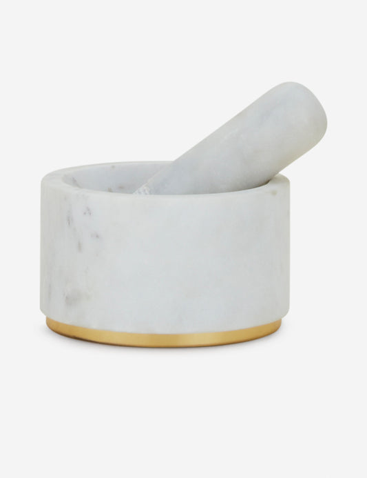Mortier et pilon en marbre simple par Hawkins New York