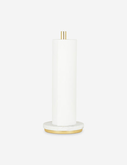 Porte-serviettes en papier simple en marbre par Hawkins New York