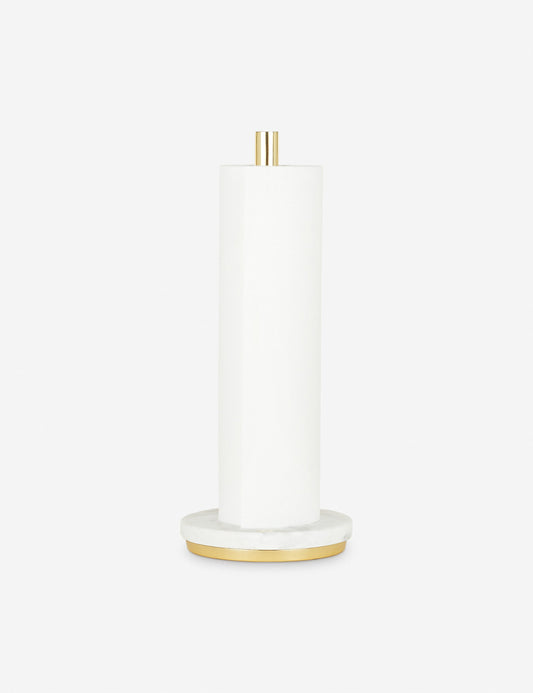 Porte-serviettes en papier simple en marbre par Hawkins New York