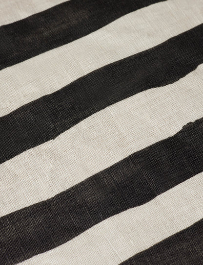 Tissu en lin à rayures picturales par Sarah Sherman Samuel